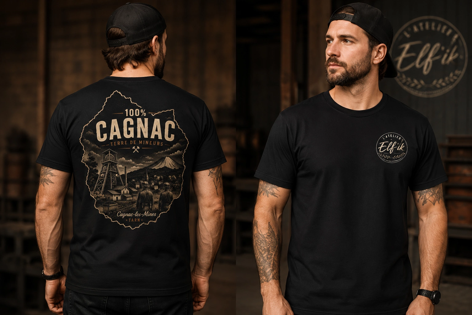 Tee-shirt homme Cagnac les mines mineur